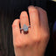 2.10 CT Pear Cut Halo Style Moissanite Engagement Ring - crownmoissanite