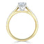 0.94 CT Oval Cut Solitaire Moissanite Engagement Ring With Pave Setting - crownmoissanite