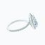 3.0 CT Pear Shaped Moissanite Halo Engagement Ring - crownmoissanite
