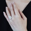 3.0 CT Pear Shaped Moissanite Halo Engagement Ring - crownmoissanite
