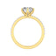 1.85 CT Round Cut Hidden Halo Pave Moissanite Engagement Ring - crownmoissanite