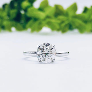 1.85 CT Round Cut Solitaire Moissanite Engagement Ring - crownmoissanite