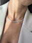 Round Moissanite Diamond Tennis Necklace
