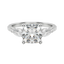 2.54 CT Cushion 3 Stone Moissanite Engagement Ring - crownmoissanite