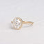1.91 CT Oval Shaped Moissanite Halo Engagement Ring - crownmoissanite