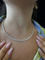 Round Moissanite Diamond Tennis Necklace