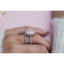 3.90 CT Oval Halo & Pave Moissanite Engagement Ring - crownmoissanite