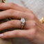 4.0 CT Crushed Ice Cushion Three Stone Moissanite Engagement Ring - crownmoissanite