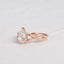 1.52 CT Pear Cut Twisted Moissanite Engagement Ring - crownmoissanite