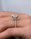 5.70 CT Cushion Solitaire Pave Moissanite Engagement Ring - crownmoissanite
