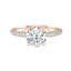 1.85 CT Round Cut Hidden Halo Pave Moissanite Engagement Ring - crownmoissanite