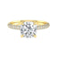 1.7 CT Cushion Hidden Halo Pave Moissanite Engagement Ring - crownmoissanite