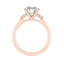 2.65 CT Round Cut Cluster Moissanite Engagement Ring - crownmoissanite