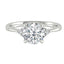 2.65 CT Round Cut Cluster Moissanite Engagement Ring - crownmoissanite