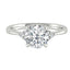 2.65 CT Round Cut Cluster Moissanite Engagement Ring - crownmoissanite