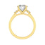 2.65 CT Round Cut Cluster Moissanite Engagement Ring - crownmoissanite