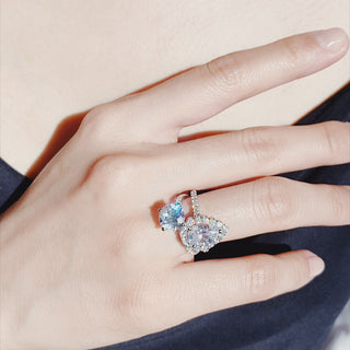 2.0 CT Round Shaped Moissanite Solitaire Pave Setting Engagement Ring - crownmoissanite