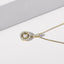 0.34 TCW Round Moissanite Diamond Halo Pendent Necklace - crownmoissanite
