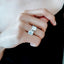 3.0 CT Radiant Shaped Moissanite Solitaire Pave Setting Engagement Ring - crownmoissanite