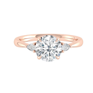 2.65 CT Round Cut Three Stone Moissanite Engagement Ring - crownmoissanite