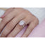 3.90 CT Oval Halo & Pave Moissanite Engagement Ring - crownmoissanite
