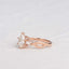 1.52 CT Pear Shaped Moissanite Cluster Engagement Ring - crownmoissanite