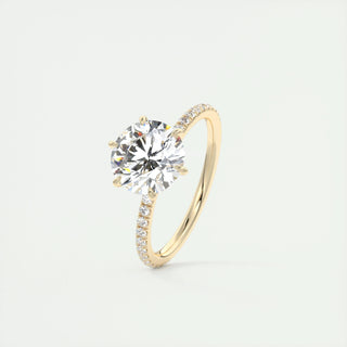 2.0 CT Round Shaped Moissanite Solitaire Engagement Ring - crownmoissanite