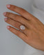 4.0 CT Oval Halo & Pave Moissanite Engagement Ring - crownmoissanite