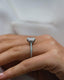 3.20 CT Cushion Solitaire Hidden Halo & Pave Moissanite Engagement Ring - crownmoissanite