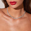 Round Cut Moissanite Diamond Tennis Necklace