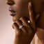 2.54 CT Cushion 3 Stone Moissanite Engagement Ring - crownmoissanite