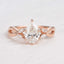 1.52 CT Pear Shaped Moissanite Cluster Engagement Ring - crownmoissanite