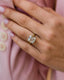 4.0 CT Asscher Solitaire Bezel Moissanite Engagement Ring - crownmoissanite