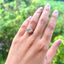 2.65 CT Round Cut Cluster Moissanite Engagement Ring - crownmoissanite