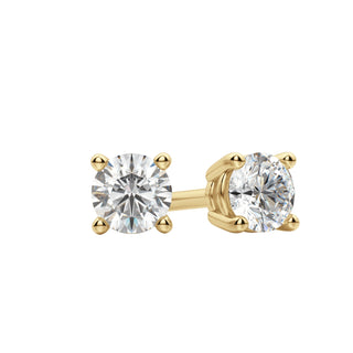 0.50 TCW-1.0 TCW Round Cut Moissanite Solitaire Stud Earrings - crownmoissanite