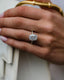 5.70 CT Cushion Solitaire Pave Moissanite Engagement Ring - crownmoissanite