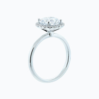 2.0 CT Round Shaped Moissanite Halo Engagement Ring - crownmoissanite