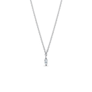 0.13 CT Marquise Moissanite Diamond Solitaire Pendent Necklace - crownmoissanite