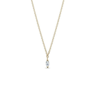 0.13 CT Marquise Moissanite Diamond Solitaire Pendent Necklace - crownmoissanite