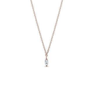 0.13 CT Marquise Moissanite Diamond Solitaire Pendent Necklace - crownmoissanite