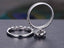 1.0 CT Round Cut Halo Moissanite Bridal Ring Set - crownmoissanite