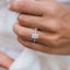 2.0 CT Radiant Solitaire & Pave Moissanite Engagement Ring - crownmoissanite