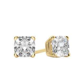 0.50-1.0 TCW Cushion Shaped Moissanite Solitaire Stud Earrings - crownmoissanite