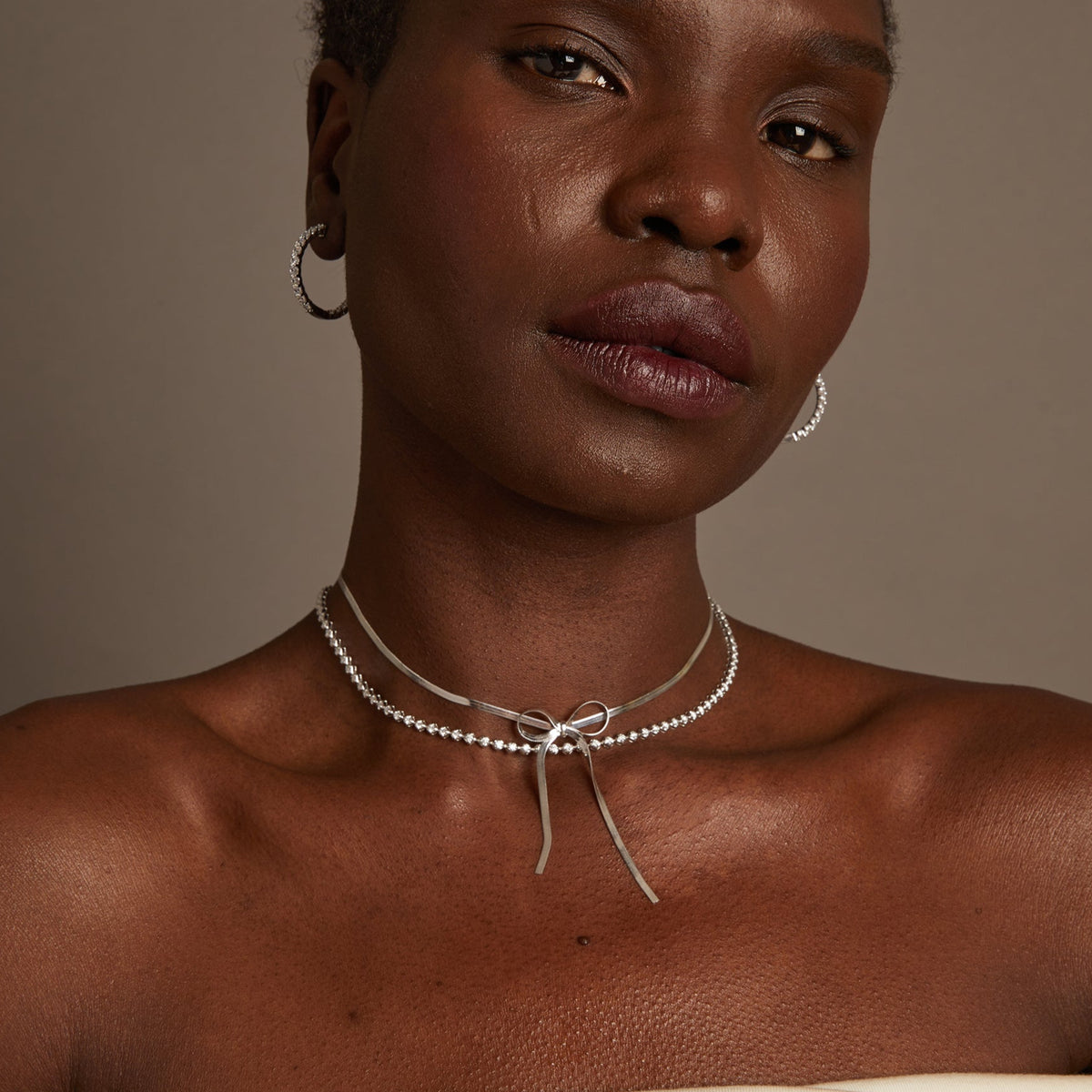 Round Cut Lab Grown Diamond Tennis Necklace