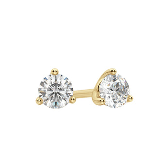 0.50 TCW-1.0 TCW Round Cut Moissanite Solitaire Stud Earrings - crownmoissanite