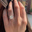 1.80 CT Radiant Hidden Halo & Pave Moissanite Engagement Ring - crownmoissanite