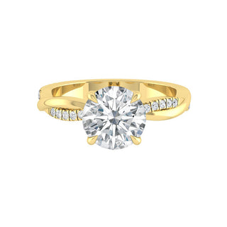 1.85 CT Round Shaped Moissanite Solitaire Engagement Ring - crownmoissanite