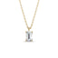 0.60 CT Emerald Moissanite Diamond Solitaire Pendent Necklace - crownmoissanite