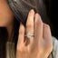 1.5 CT Pear Cut Halo Style Moissanite Engagement Ring - crownmoissanite