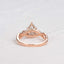 1.52 CT Pear Shaped Moissanite Cluster Engagement Ring - crownmoissanite